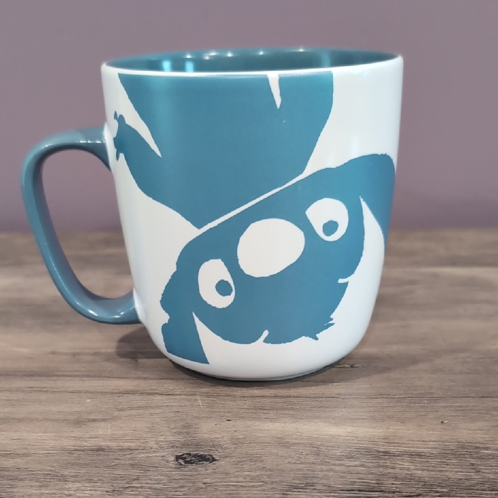 Large Teal And White Stitch Mug